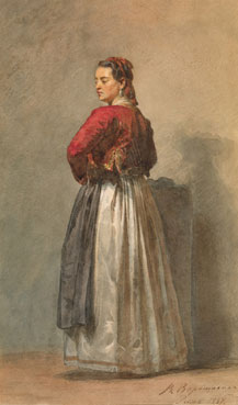 Woman in Italian traditional costume