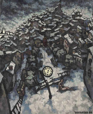 Town with figures