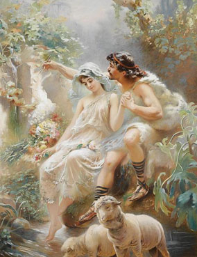 Allegorical scene depicting painting from the Von Dervis mansion