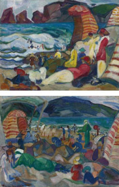 Beach scene at Hendaye I and II