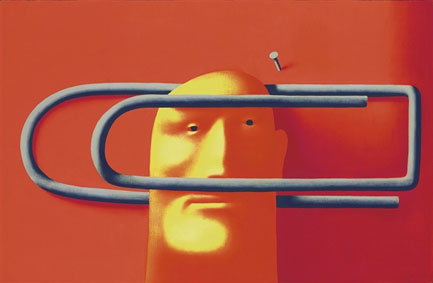 Head in paper clip