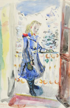 Saint-Gervais, la fille de lartiste au balcon