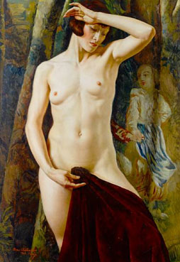 Standing nude