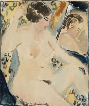 Nude in front of a mirror