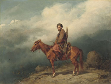 A caucasian rider