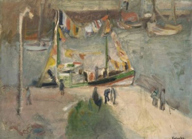 Bateau aux drapeaux