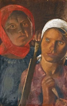The field workers A.Fedorova and A.Egorova