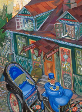 Coachman waiting before an Inn