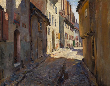 Узкая улица в Риге