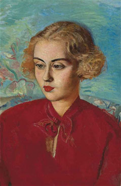 Woman in red