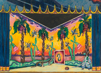 Set design for act III of Petrushka
