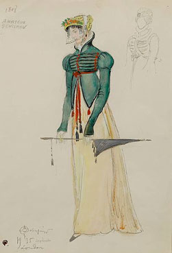Design of a lady`s costume