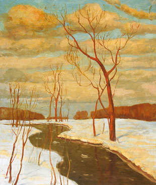 Riviere sur la neige
