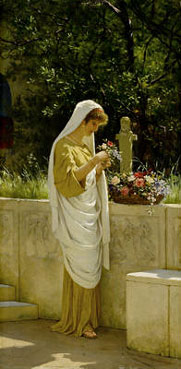 Arranging flowers