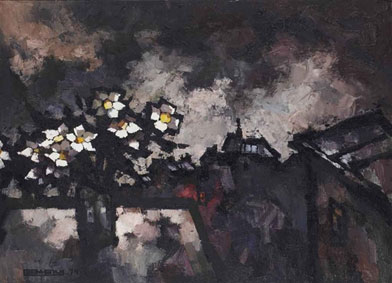 City and flowers