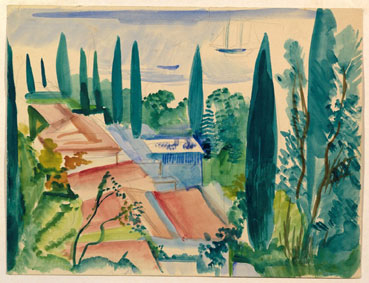 Landscape with red roofs