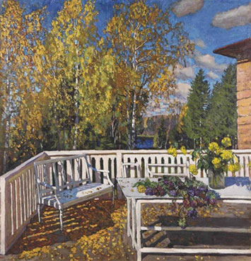 The terrace in autumn