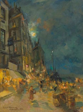 Marseilles Quay by night