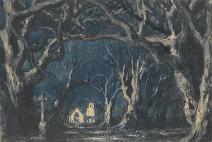 Set design for act II of Giselle