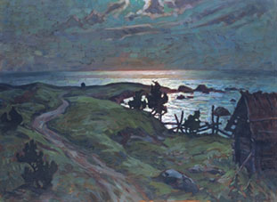 Coastal path at dusk