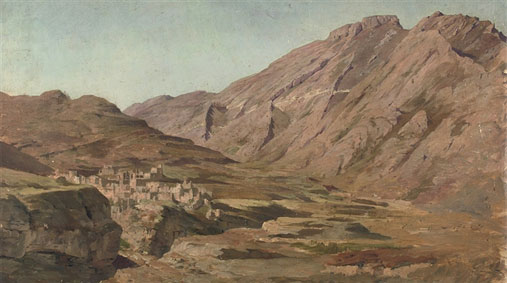 A mountain village in the Caucasus