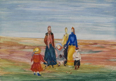 Woman with children