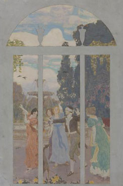 Study for a mural for Gribov`s mansion in Moscow