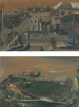 Village scenes: a pair