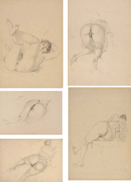 Five erotic drawings