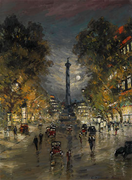 Place de la Bastille at Night