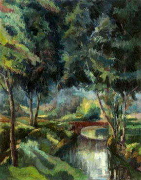 Paysage au ruisseau