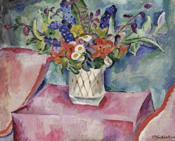 Flowers on pink