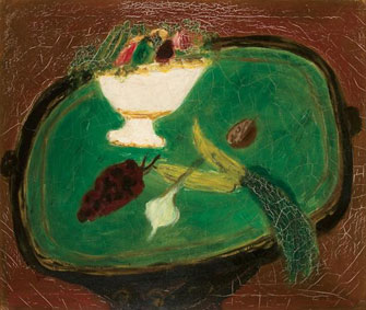 Vegetables on a green table