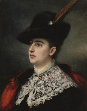 Lady in a hunting costume