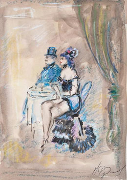Illustration to the novel by Guy de Maupassant 