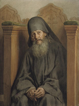A monk at prayer
