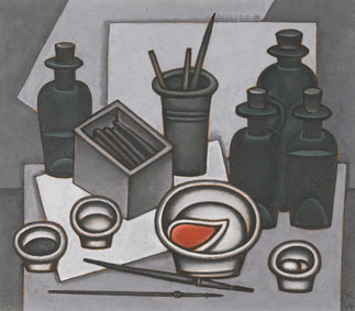 Still life with brushes