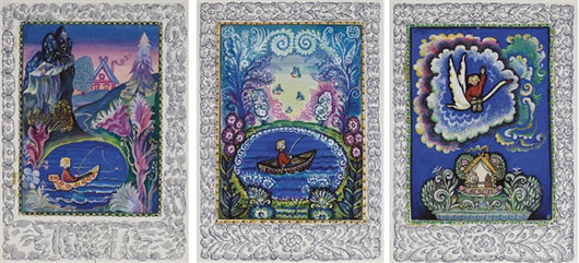 Five illustrations for the fairytale Ivashechka