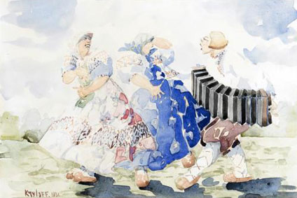Peasants making music