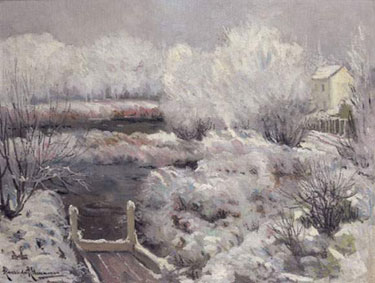 Maison sous la neige