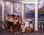 Gagarin with pioneers in Crimea