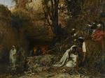 Christian persecutors at the entrance to the catacombs