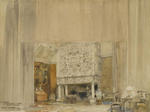 Set design for a production of an Ideal Husband at the Alexander Theatre in St. Petersburg