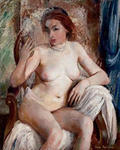 Femme tenant un miroir