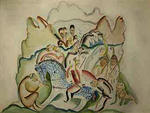 Design for a curtain for Arsène ou l`Apothéose Géorgienne