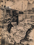 Dnieprostroi. Work in the pit of the middle canal