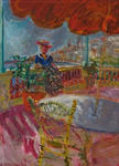Sur la terrase a Saint-Tropez