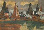 Oil rigs near Baku